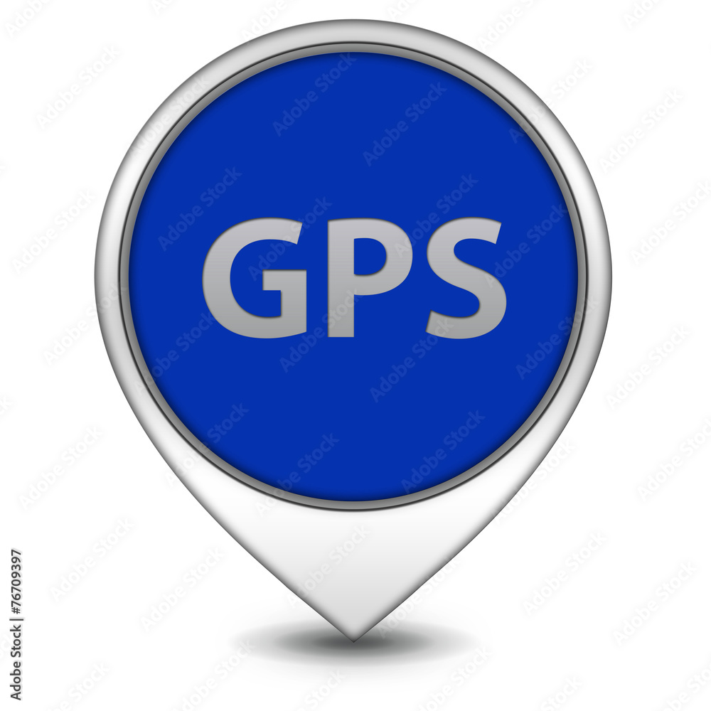 Gps pointer icon on white background Gps pointer icon on white background