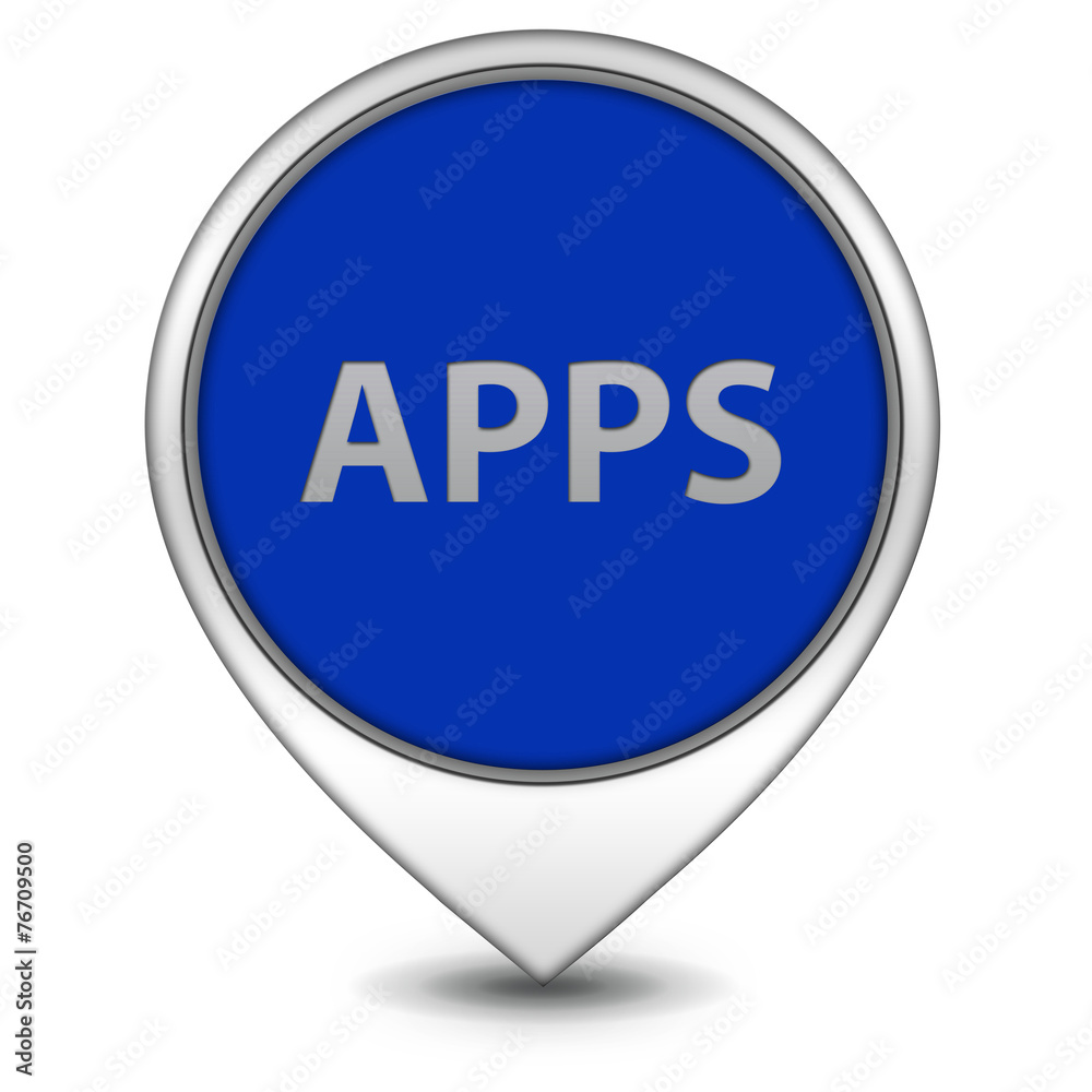 Apps pointer icon on white background Apps pointer icon on white background