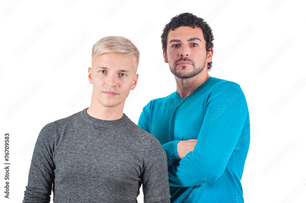 Two men portrait