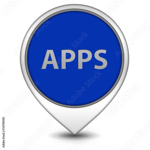 Apps pointer icon on white background