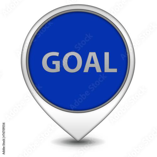 Goal pointer icon on white background