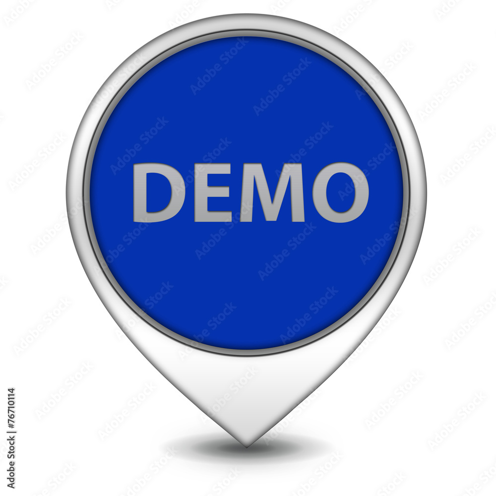Demo pointer icon on white background Demo pointer icon on white background