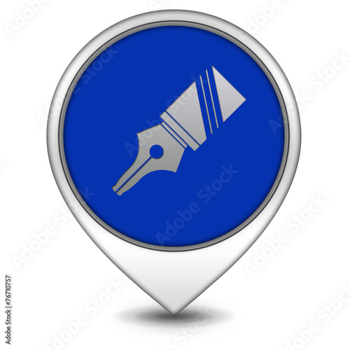 Pen pointer icon on white background