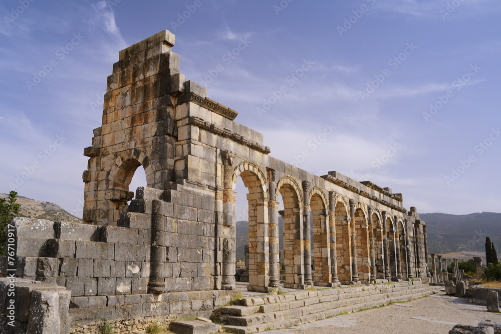 Morocco. The ruins of the ancient Roman city of Volubilis