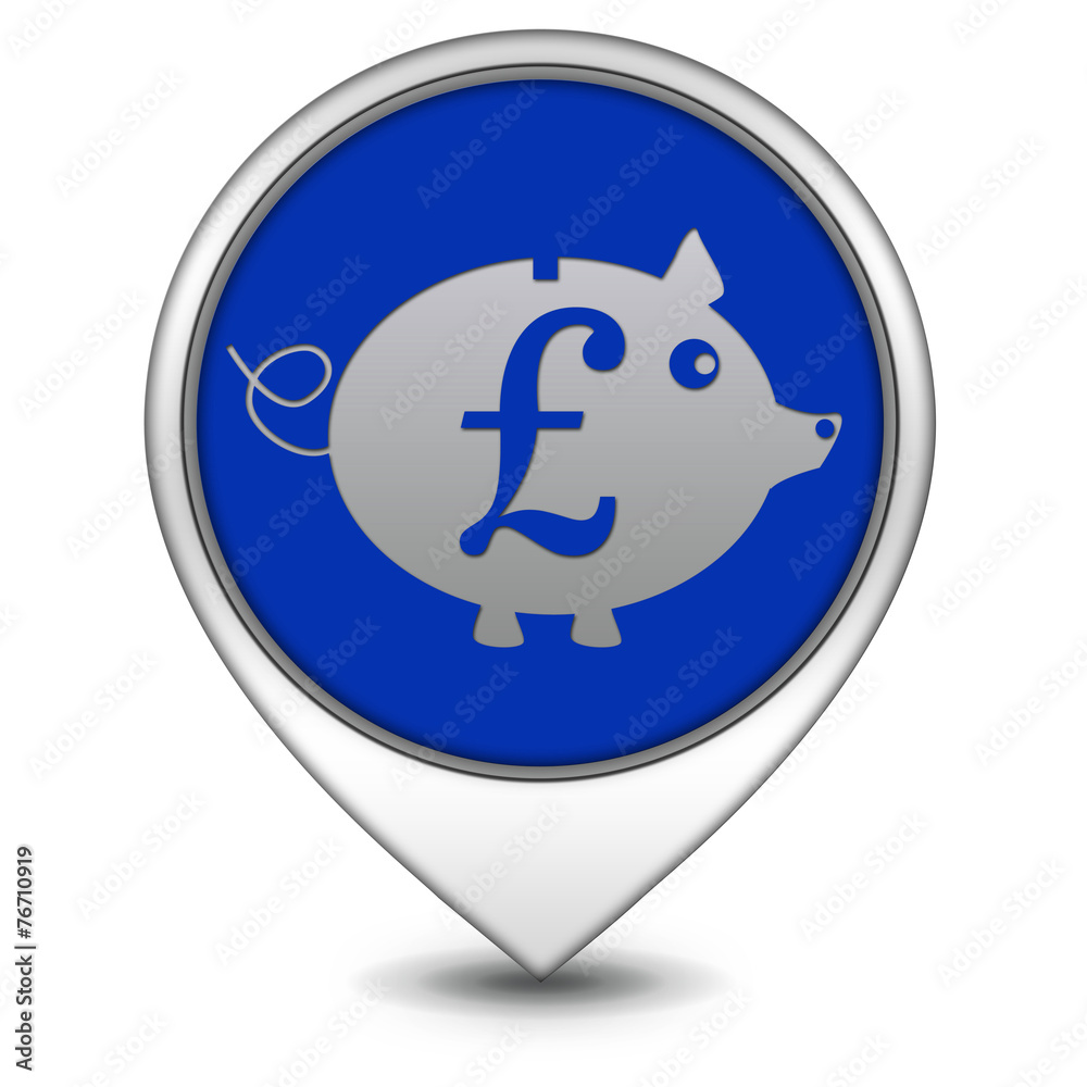 pound pig pointer icon on white background pound pig pointer icon on white background
