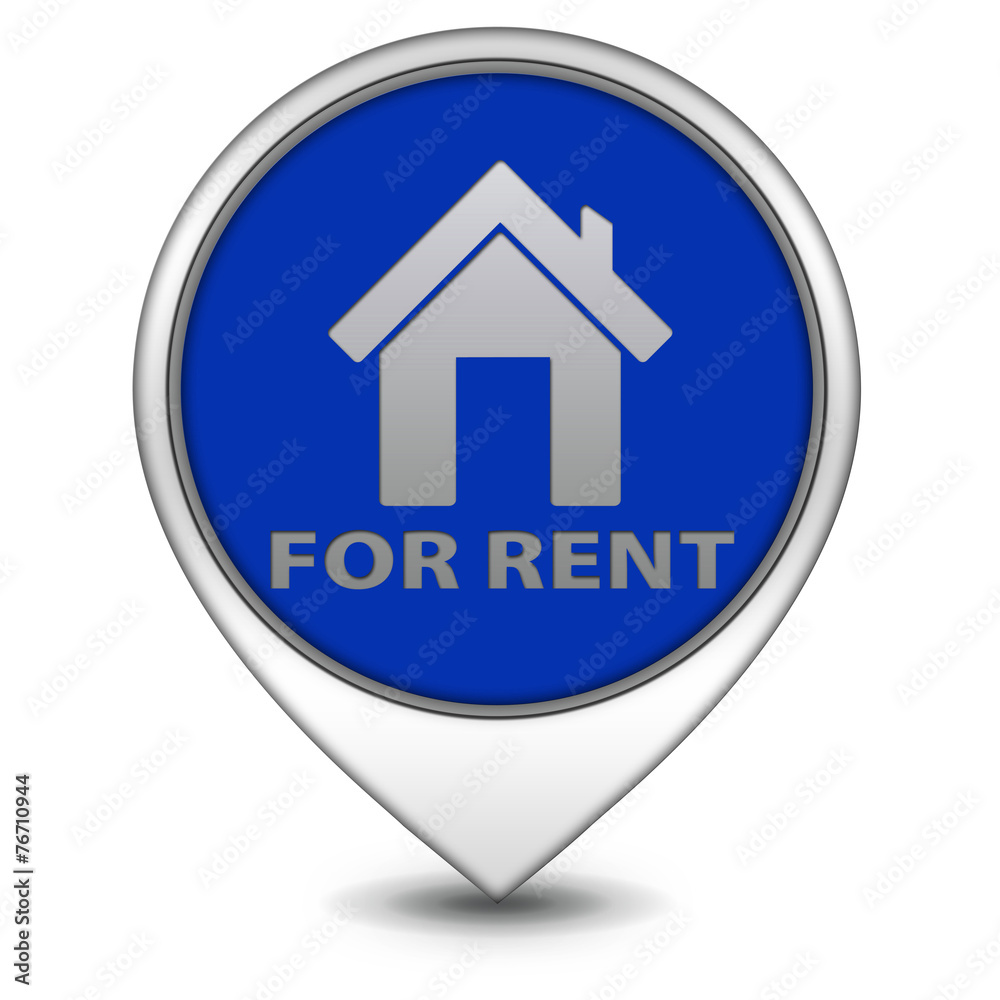 For rent pointer icon on white background For rent pointer icon on white background