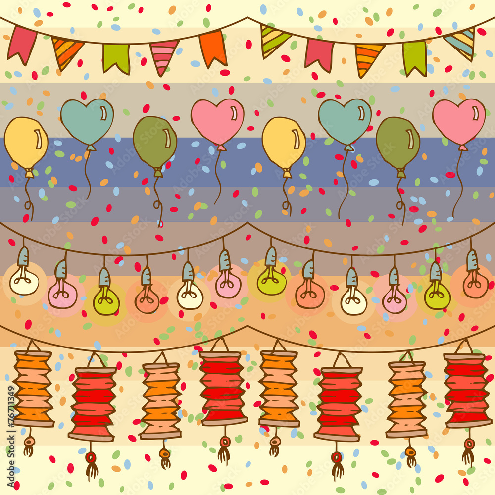 Obraz premium Holliday decor seamless pattern