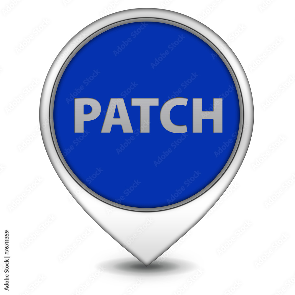 Patch pointer icon on white background Patch pointer icon on white background