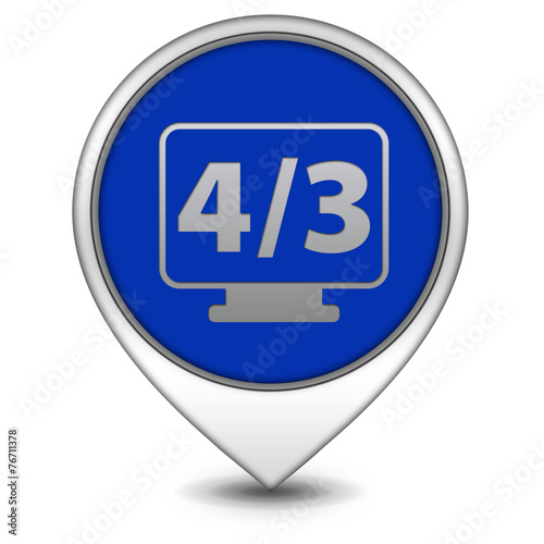 4/3 movie pointer icon on white background