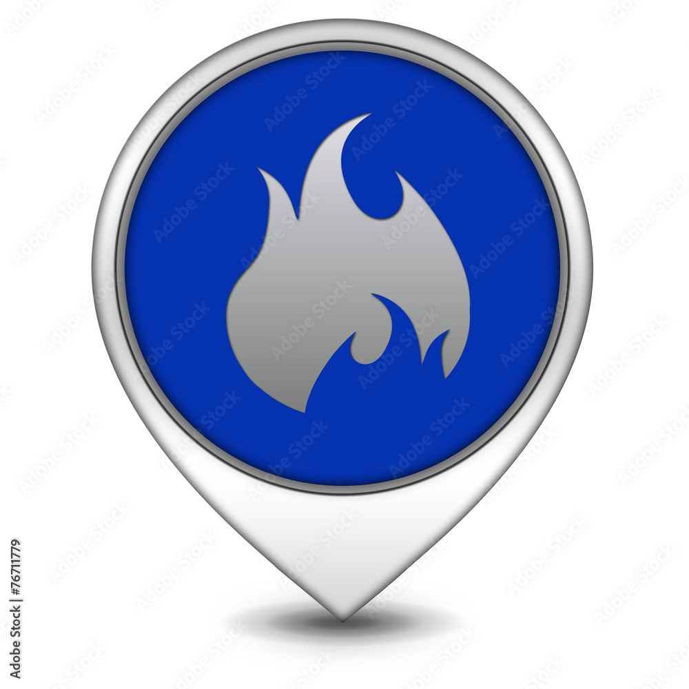 Fire pointer icon on white background Fire pointer icon on white background