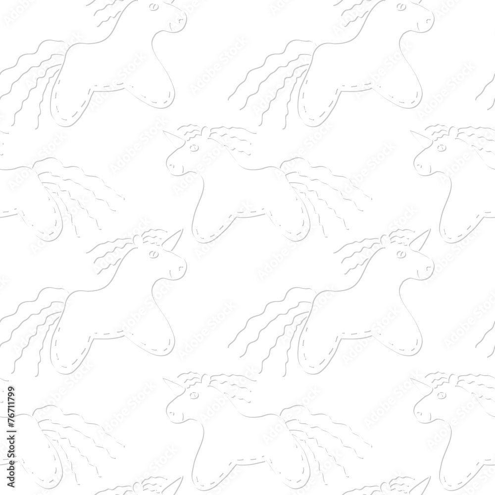 white pattern with unicorns white pattern with unicorns