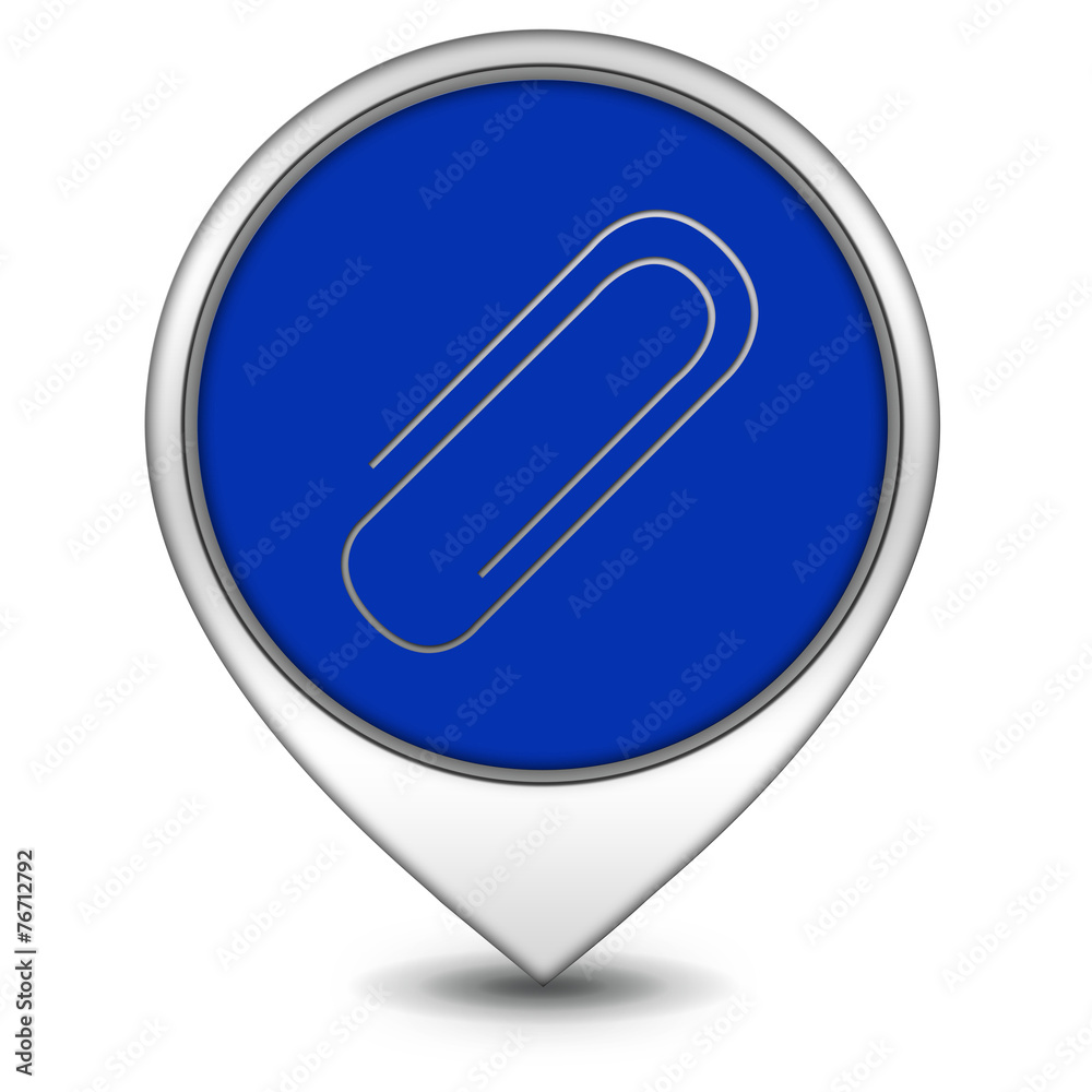 Clip pointer icon on white background Clip pointer icon on white background