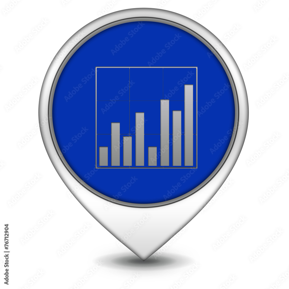 Data analysis pointer icon on white background Data analysis pointer icon on white background