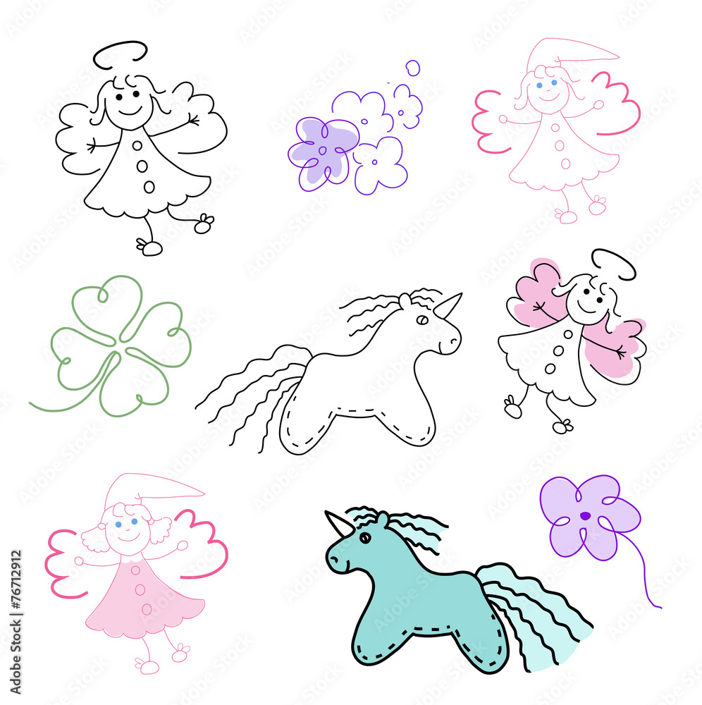 Fototapeta premium set of magic toys