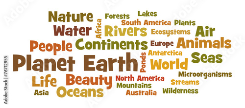 Planet Earth word cloud