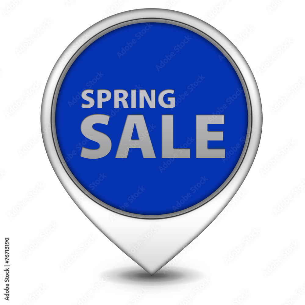 Spring sale pointer icon on white background Spring sale pointer icon on white background