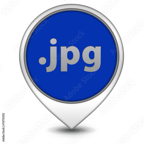 .jpg pointer icon on white background