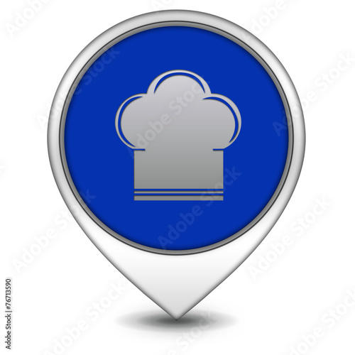 Chef pointer icon on white background