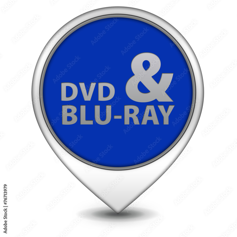 Dvd and bluray pointer icon on white background Dvd and bluray pointer icon on white background