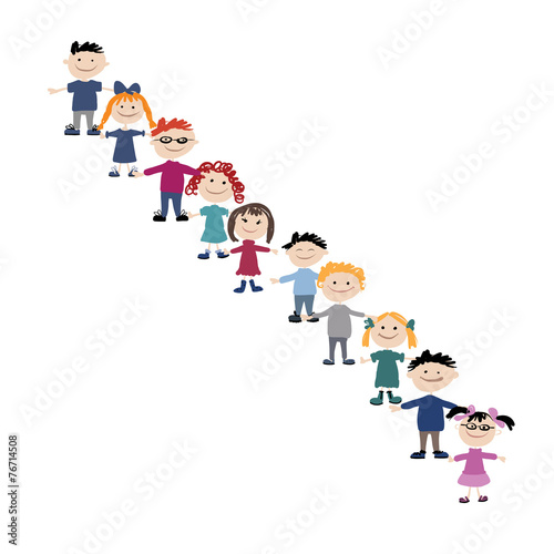 Funny children, sketch for your design