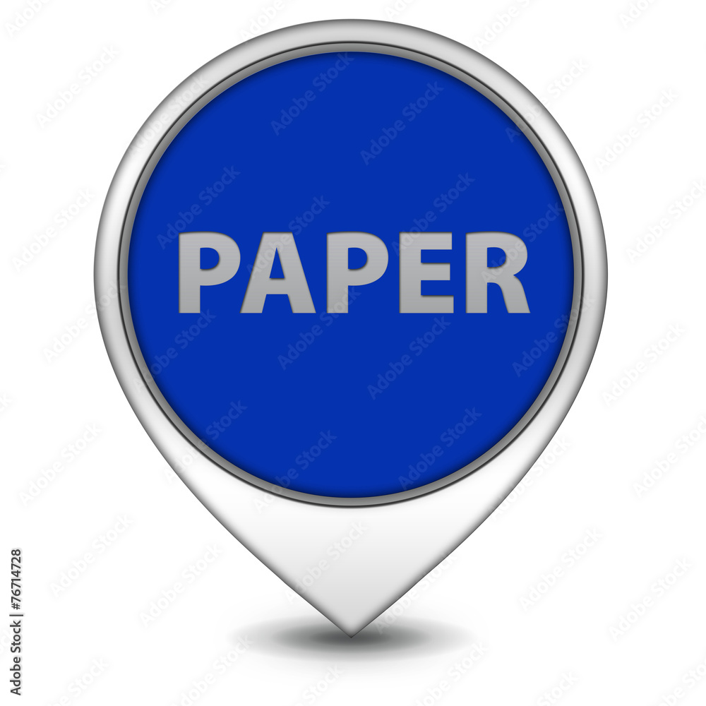 Paper pointer icon on white background Paper pointer icon on white background