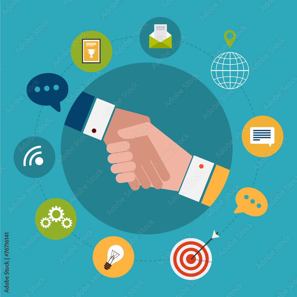 Concept for partnership and team work Concept for partnership and team work
