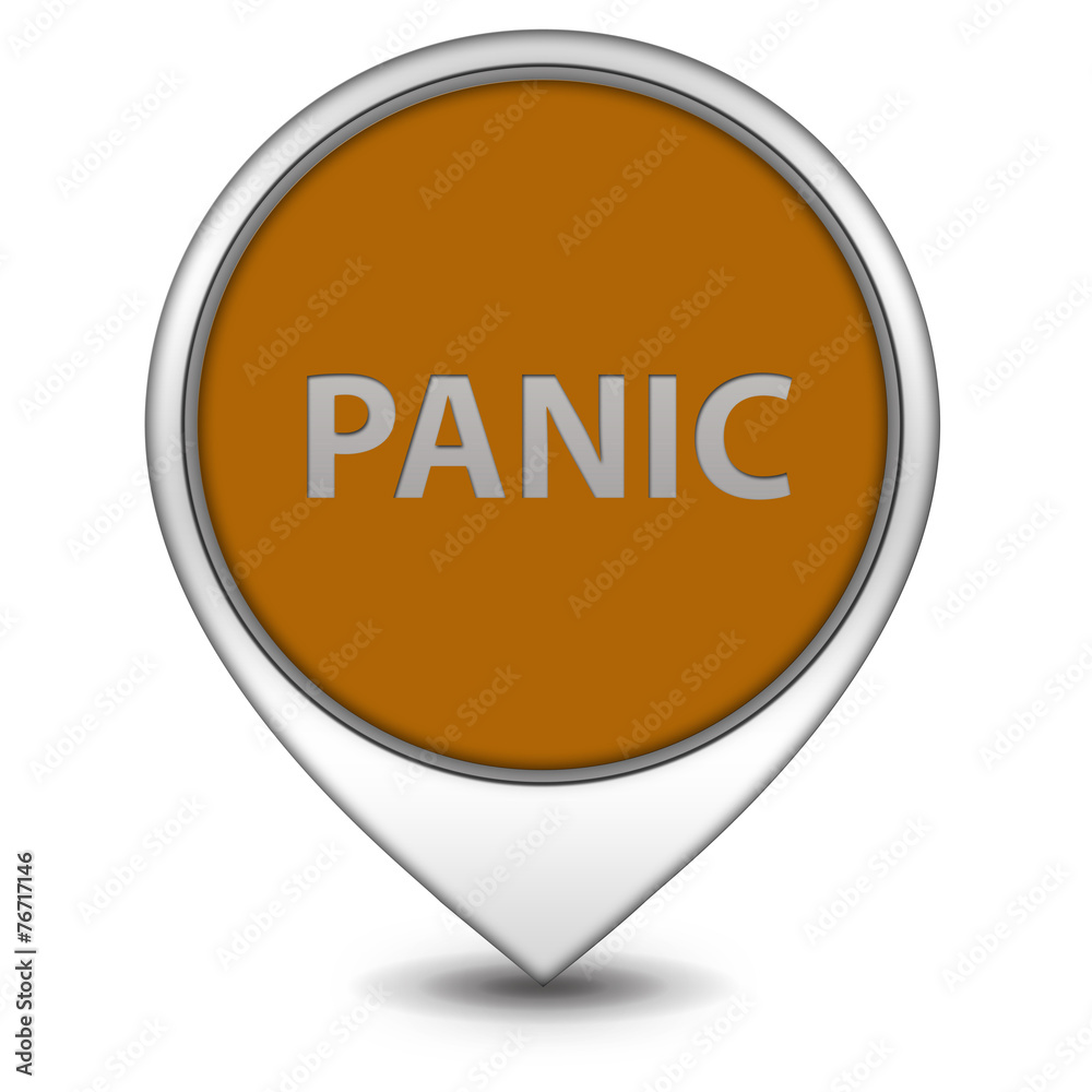 panic pointer icon on white background panic pointer icon on white background