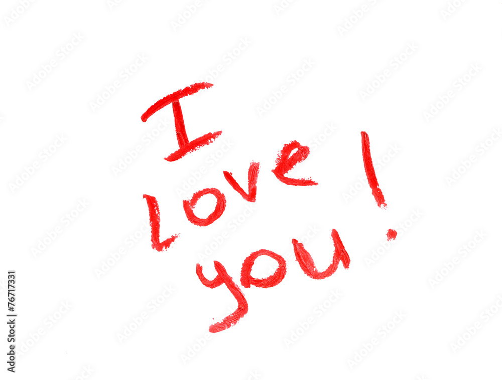 Valentine's Day. Declaration of love made by lipstick Valentine's Day. Declaration of love made by lipstick