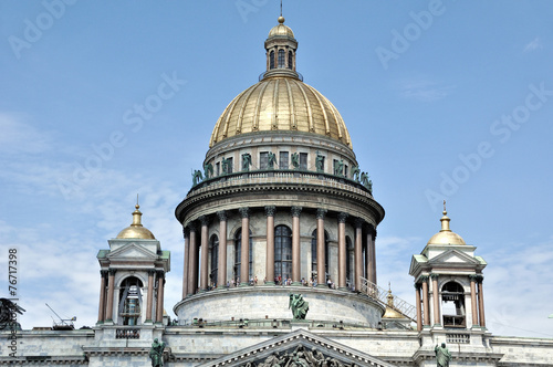 Saint Isaac's Cathedral in St. Petersburg in summer