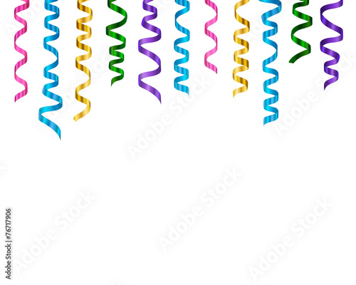 Vector Illustration of Colorful Party Streamers