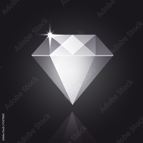 Diamond Gloss Vector - Shiny and Glowing Object