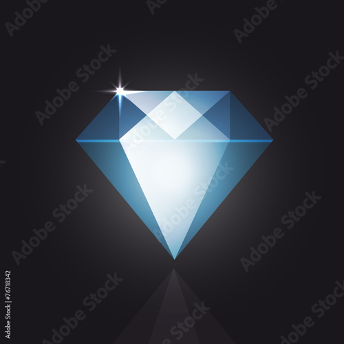 Diamond Gloss Vector - Shiny and Glowing Object
