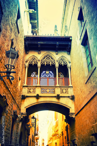 Gothic quarter in Barcelona #76719112