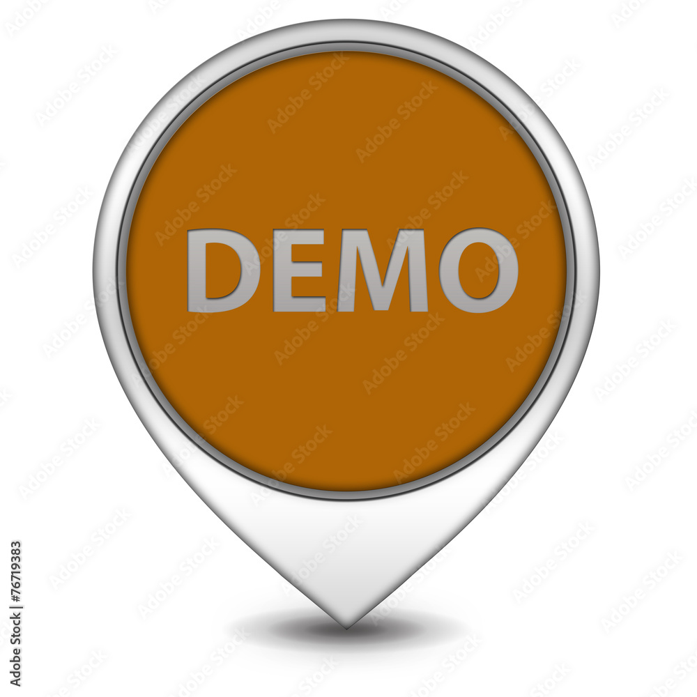 Demo pointer icon on white background Demo pointer icon on white background