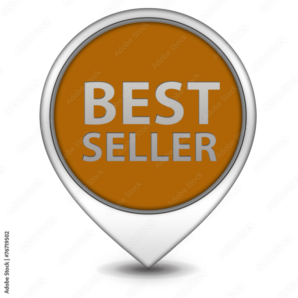 Best seller pointer icon on white background Best seller pointer icon on white background