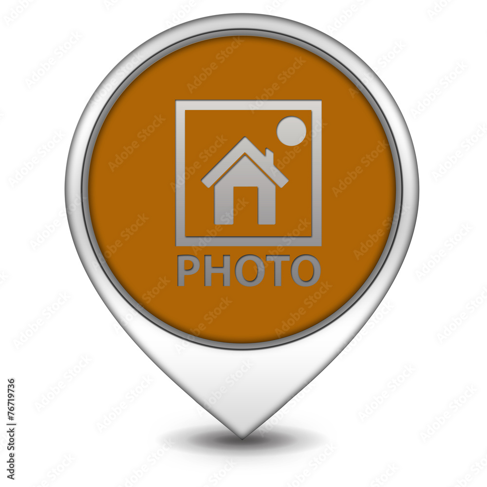 photo pointer icon on white background photo pointer icon on white background