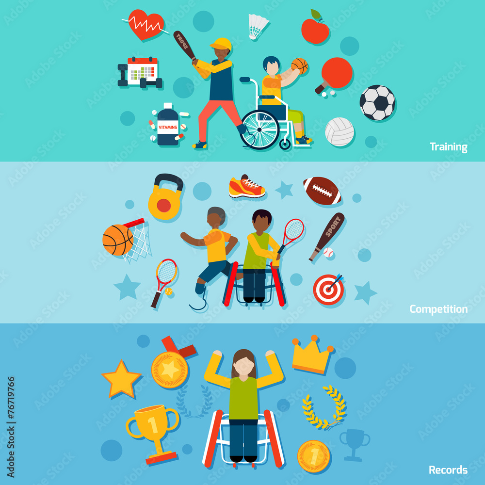 Fototapeta premium Disabled Sports Banners