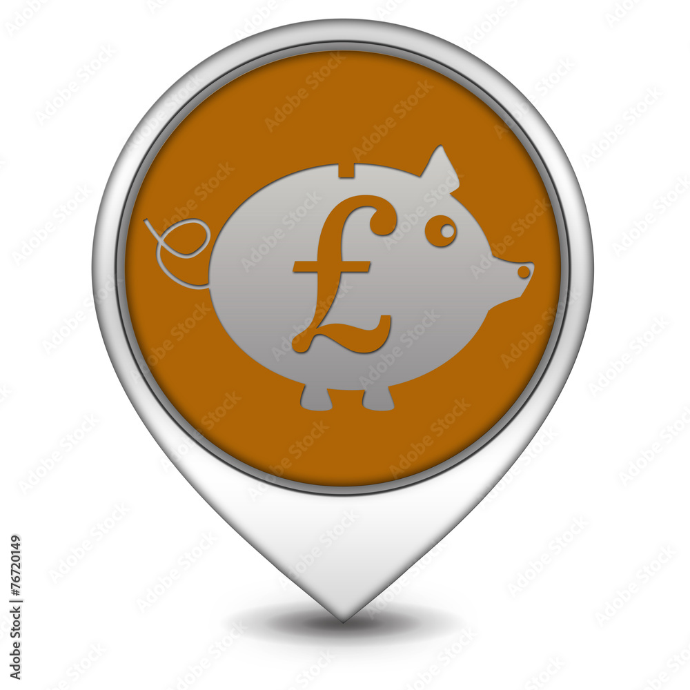 pound pig pointer icon on white background pound pig pointer icon on white background