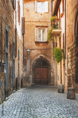 Small alley in the Tuscan village