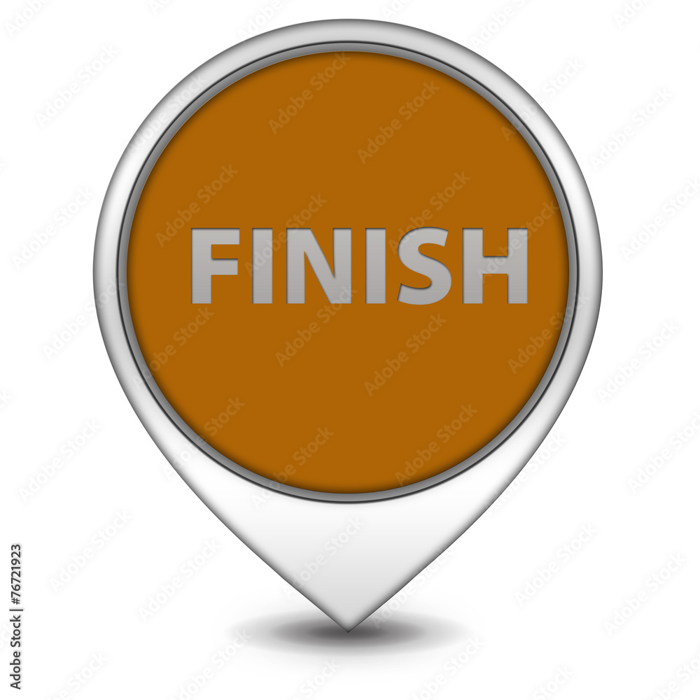 Fototapeta premium Finish pointer icon on white background