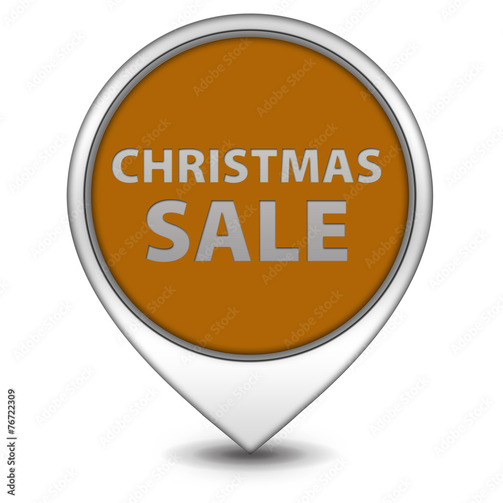 Christmas sale pointer icon on white background Christmas sale pointer icon on white background