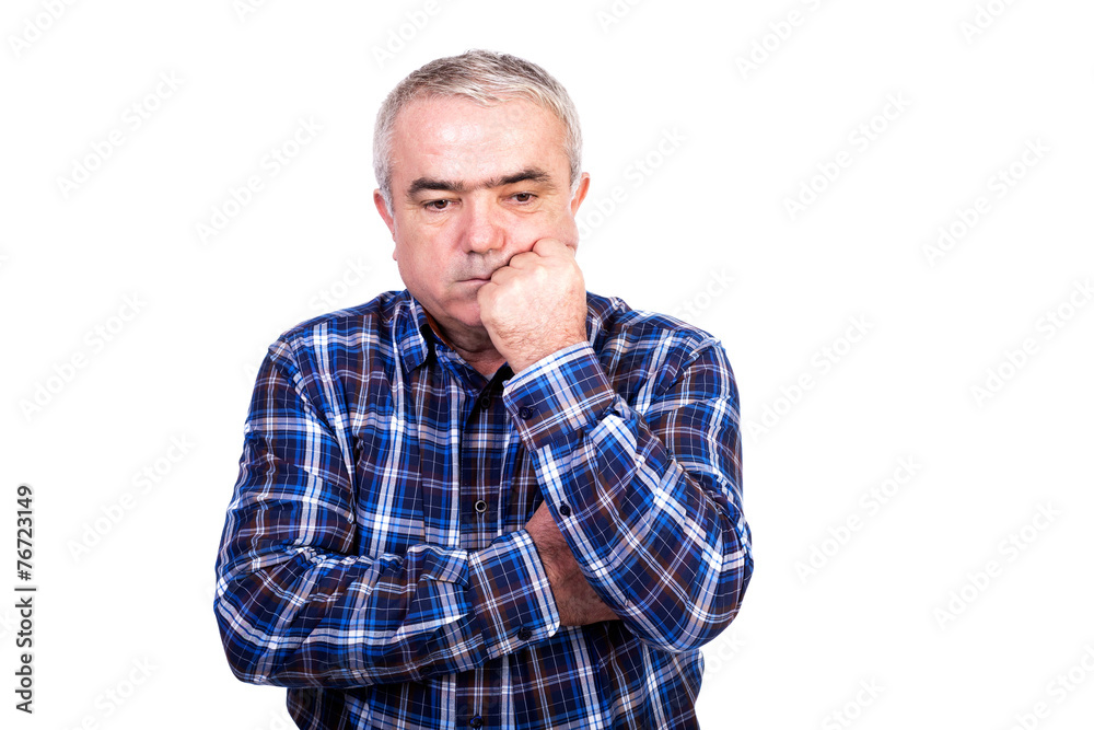 Portrait of a thoughtful senior man Portrait of a thoughtful senior man