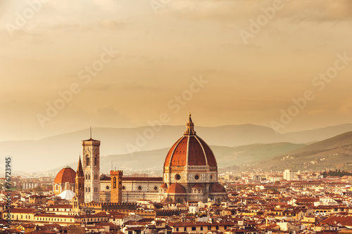Picturesque view of Florence from Michelangelo Square  Italy
