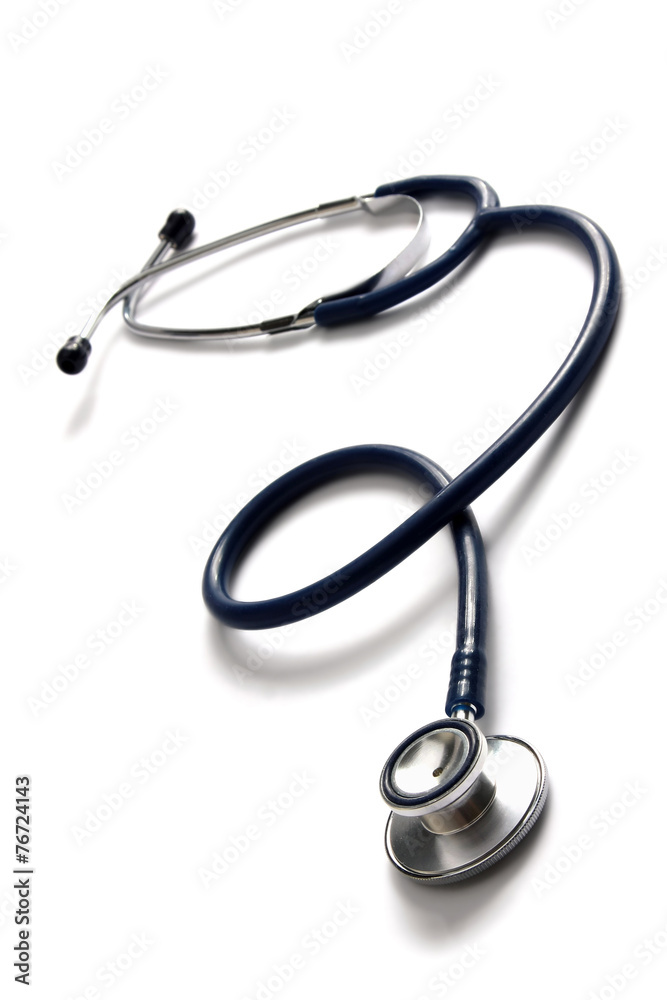 A stethoscope on white, closeup A stethoscope on white, closeup