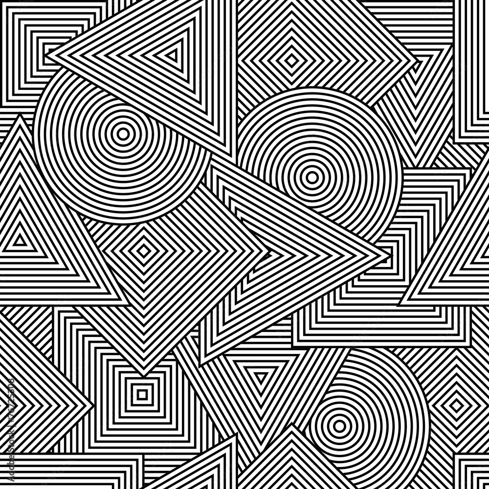 Vector background with geometric line shapes