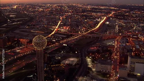 Dallas Skyline Freeway Traffic