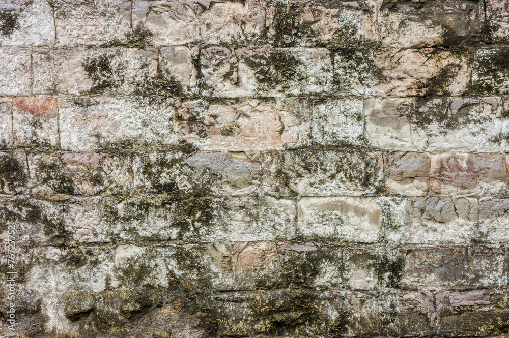 A grunge vintage stone wall