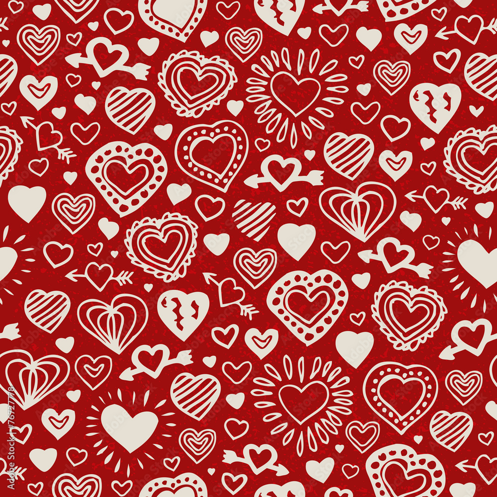 Valentine hand drawn pattern Valentine hand drawn pattern