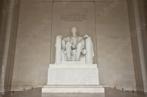 Statue of Abraham Lincoln at Lincoln Memorial, Washington DC, District of Columbia, USA, HDR