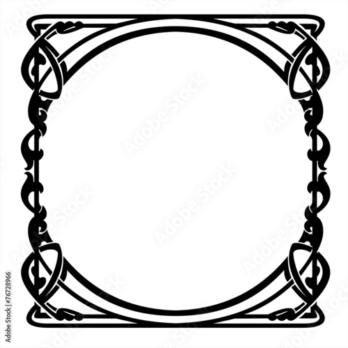 decorative frame with art Nouveau ornament